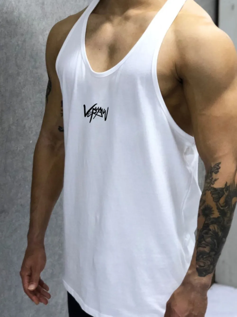 Men's Plus Size Round Neck Racerback Tank, image 8