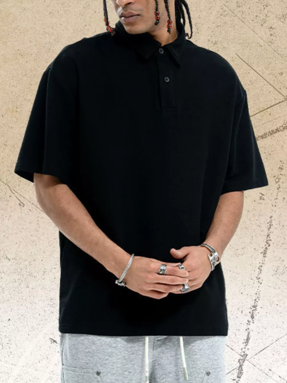 Men's Relaxed Fit Solid Color Polo