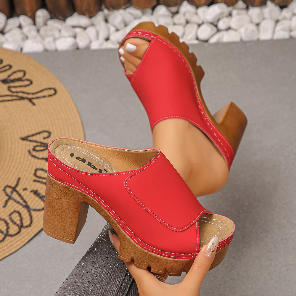 Open Toe Block Heels Sandals, image 9