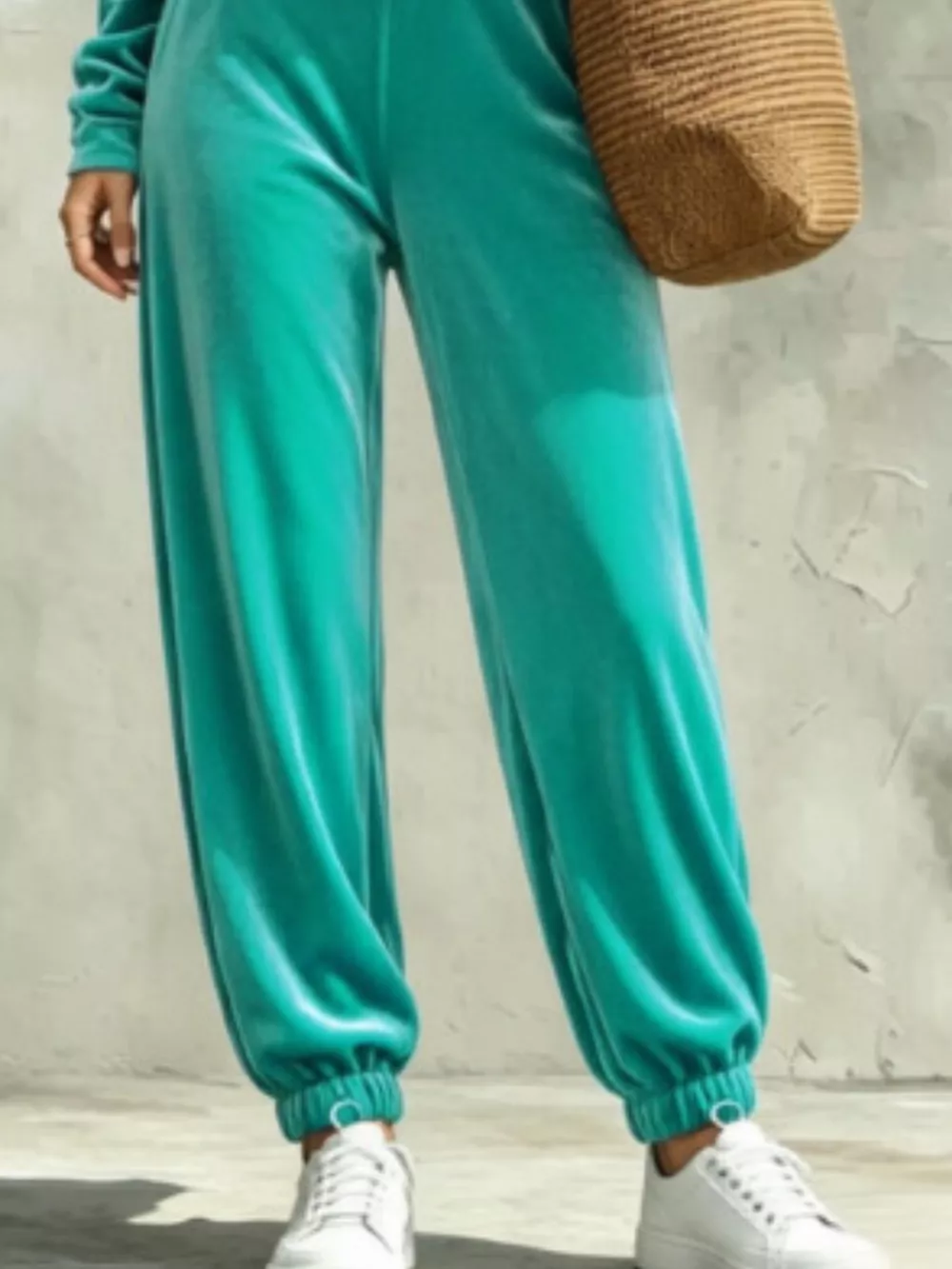 Full Size Velvet Cowl Neck Top and Pants Set Plus Size, image 9