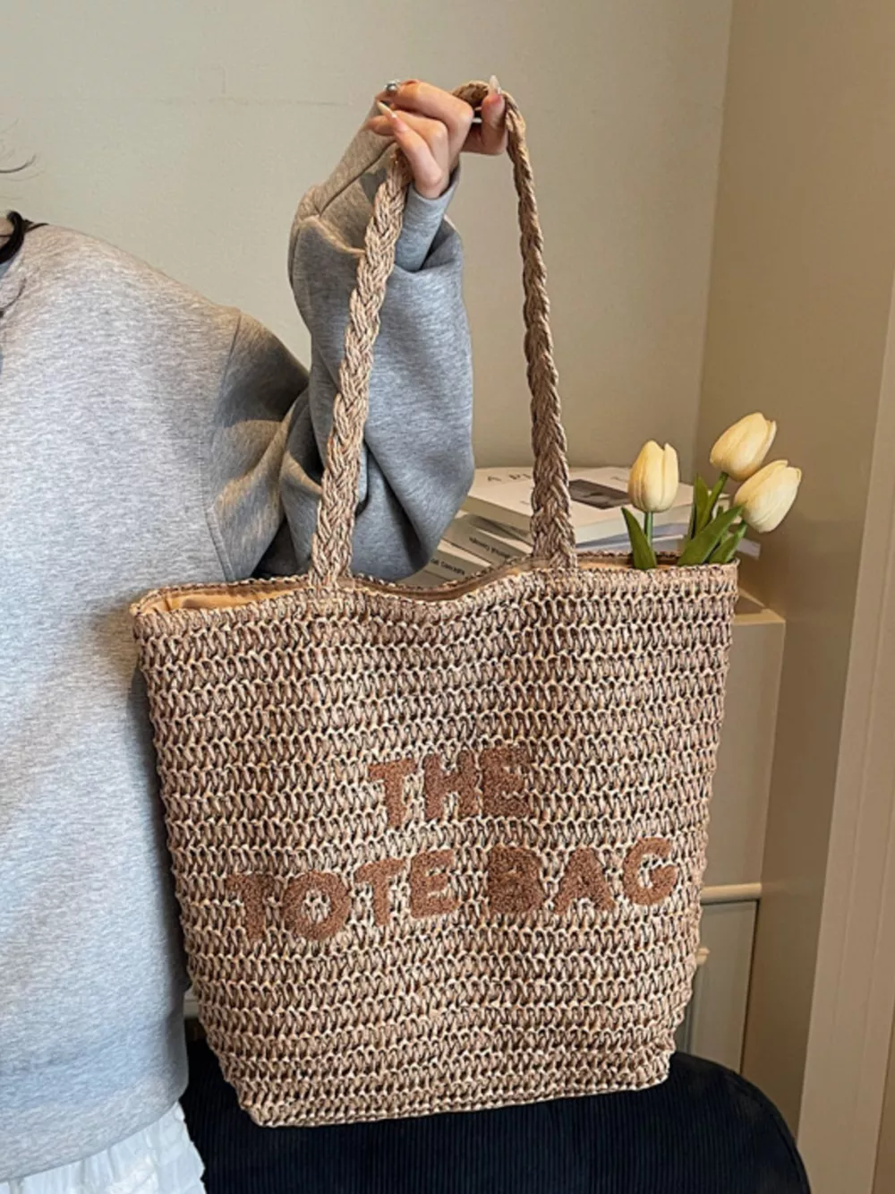 Straw Woven Shoulder Bag, image 5