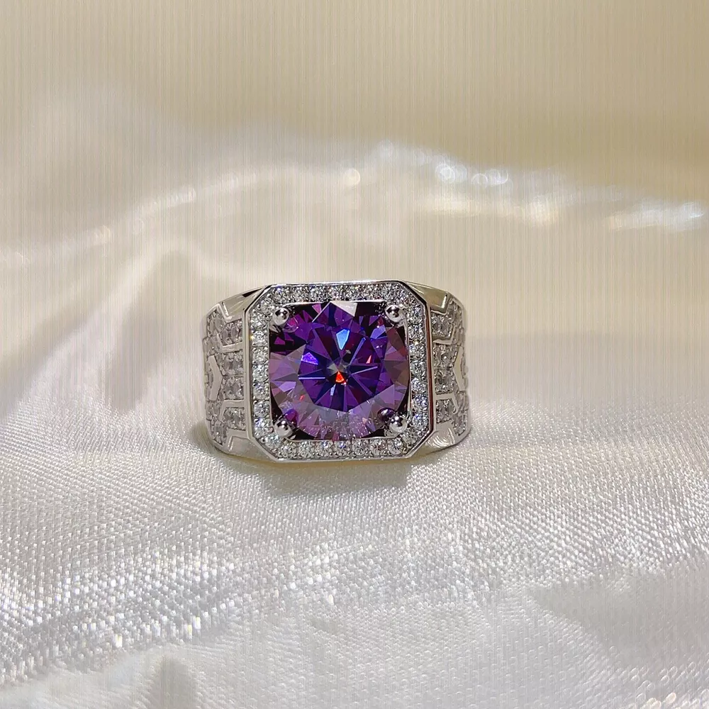 5 Carat 925 Sterling Silver Moissanite Ring, image 2