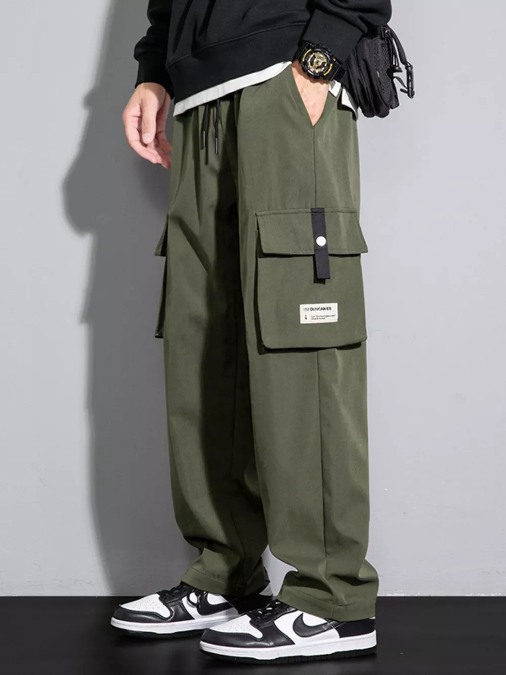 Men's Plus Size Wide Leg Cargo Pants