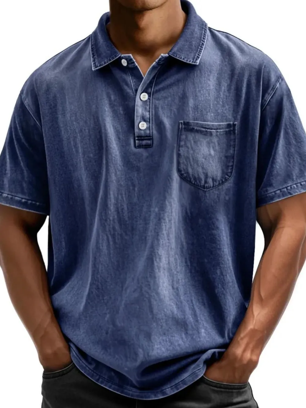 Men's Full Size Collared Neck Short Sleeve Polo Plus Size, image 6