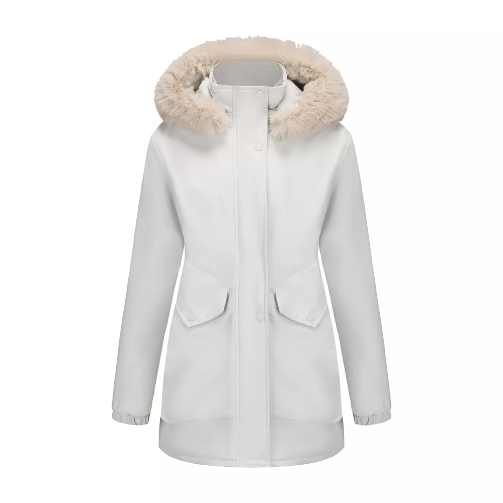Full Size Fur Hooded Warm Winter Parka Outerwear Plus Size, image 20