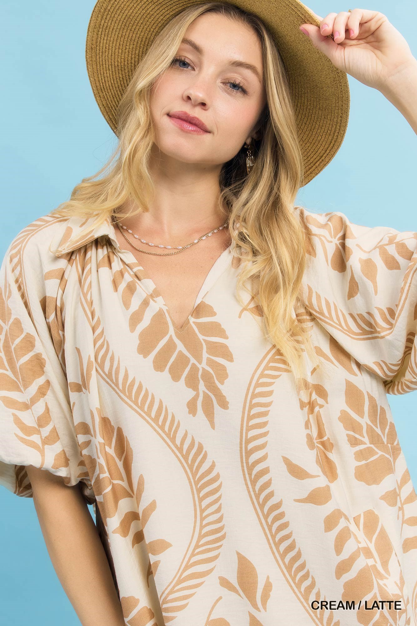 Leafy Ogee Print Mini Dress, image 4