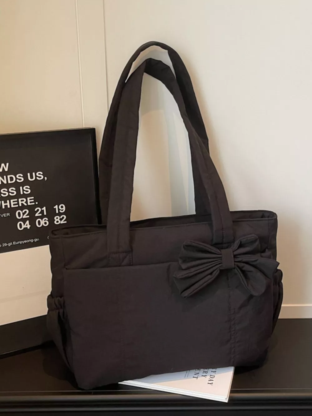 Bow Accent Tote Bag, image 7