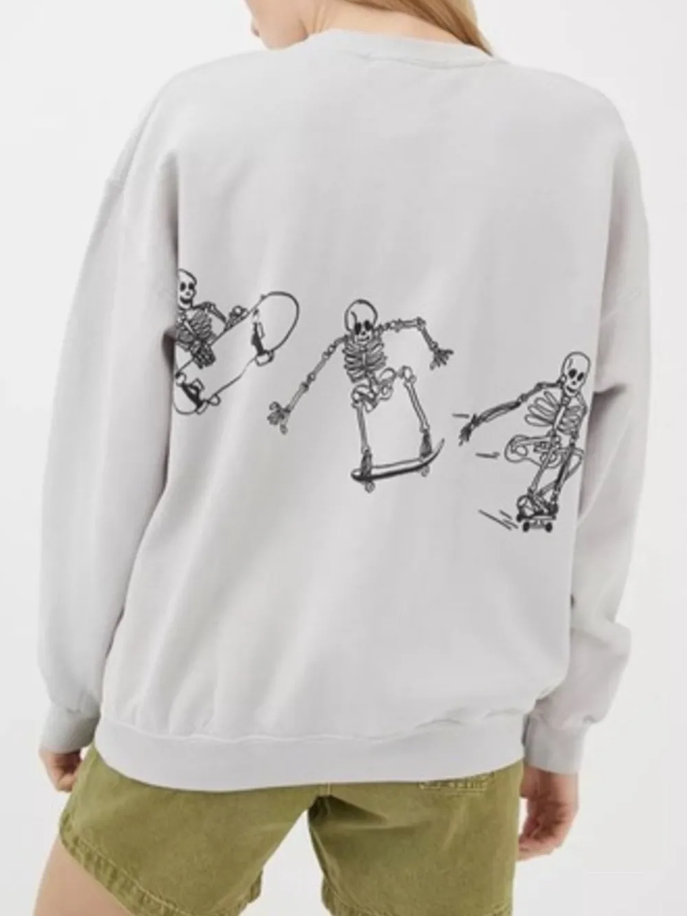 Skeleton Graphic Oversized Sweatshirt, image 6