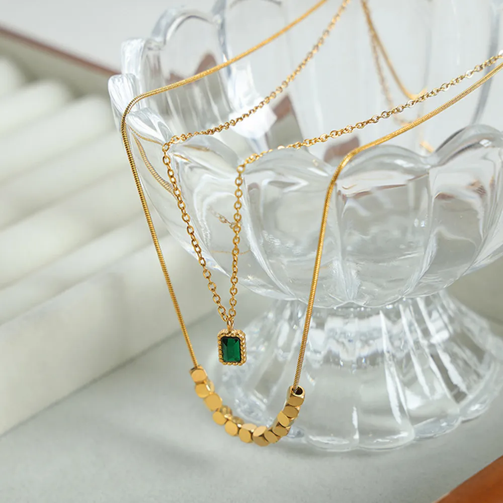 18K Gold-Plated Double-Layered Necklace, image 4