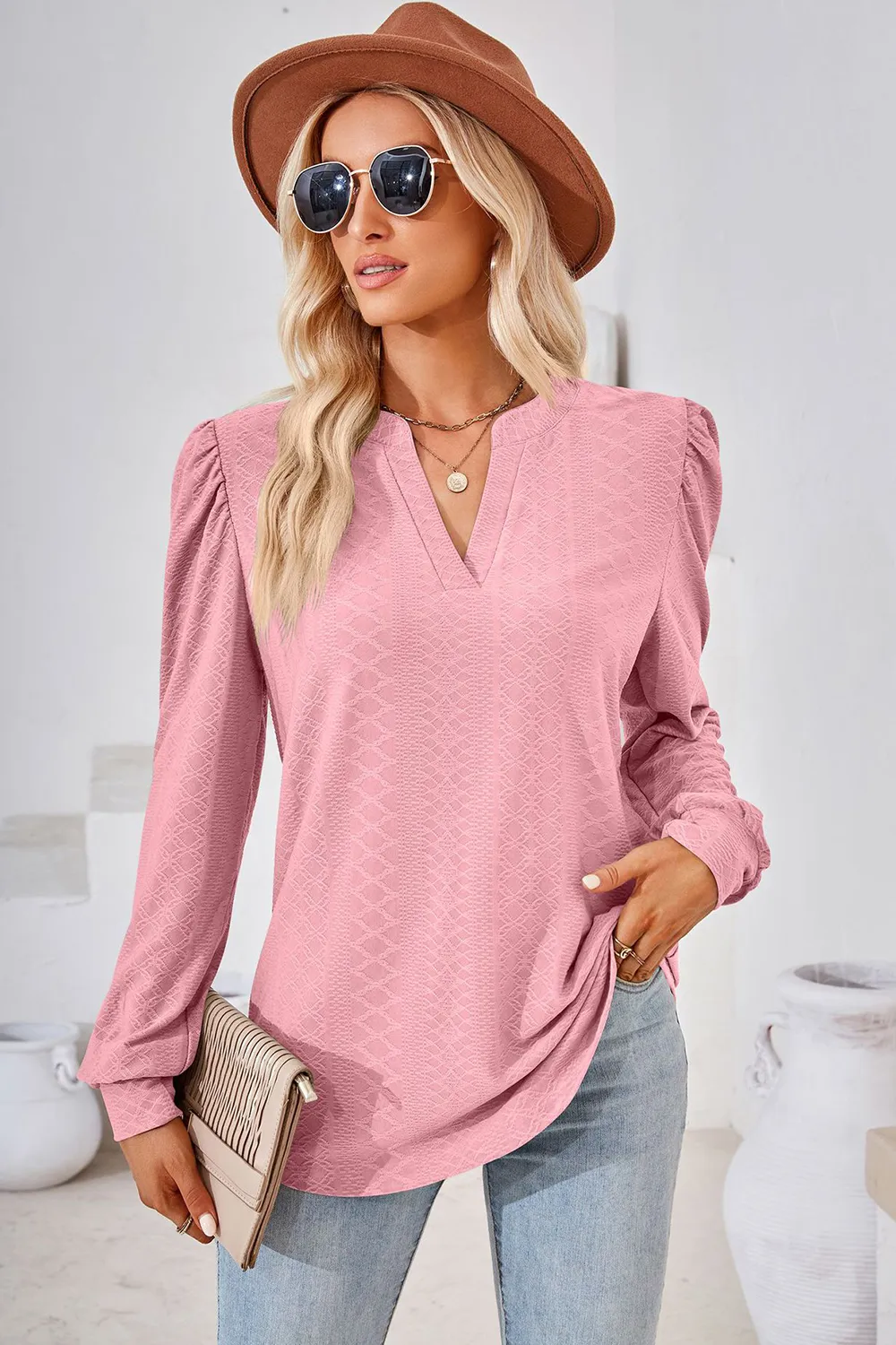 Notched Long Sleeve T-Shirt, image 22