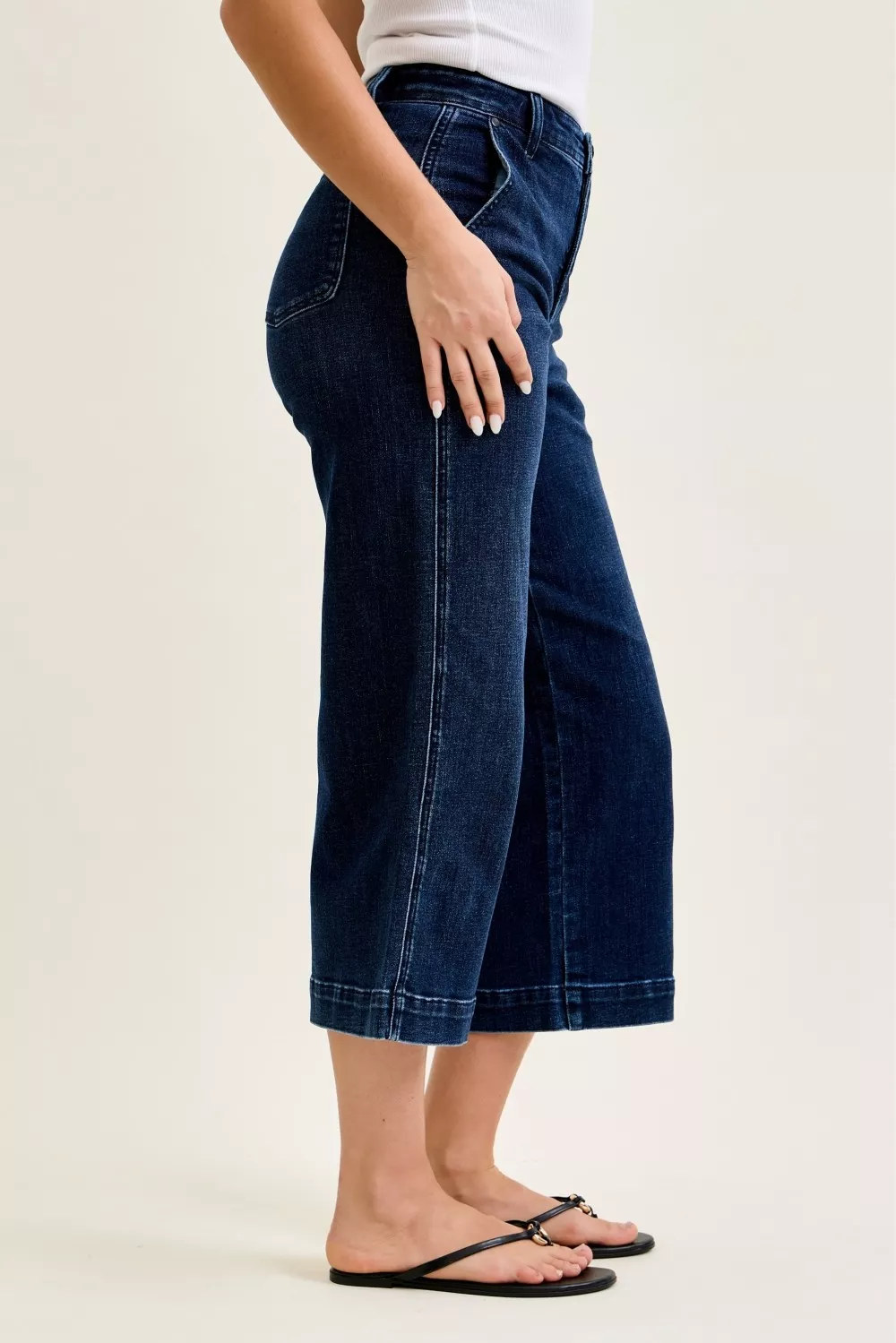 High Waist Ankle Wide Jeans, image 3