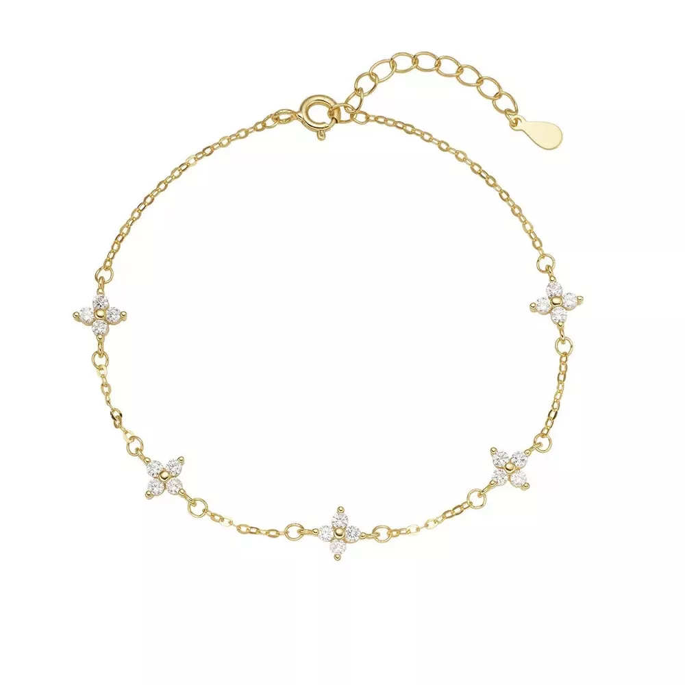 Four-Leaf Clover Charm Bracelet, image 9