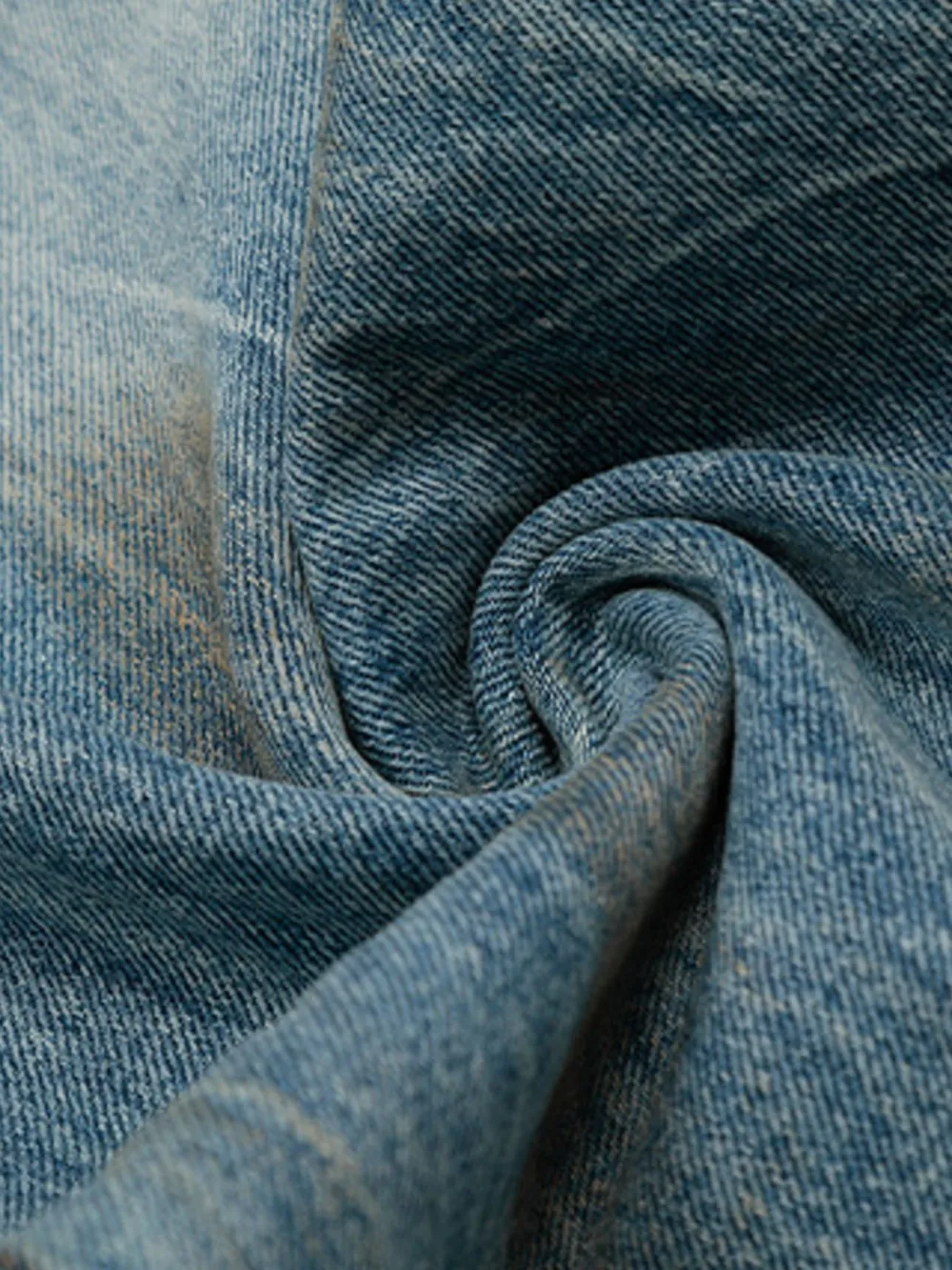 Men's Vintage Distressed Wide Leg Denim Jeans, image 6