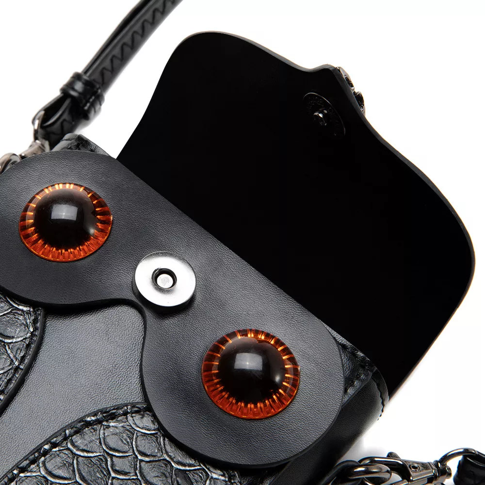 Owl Design Leather Crossbody Bag, image 8