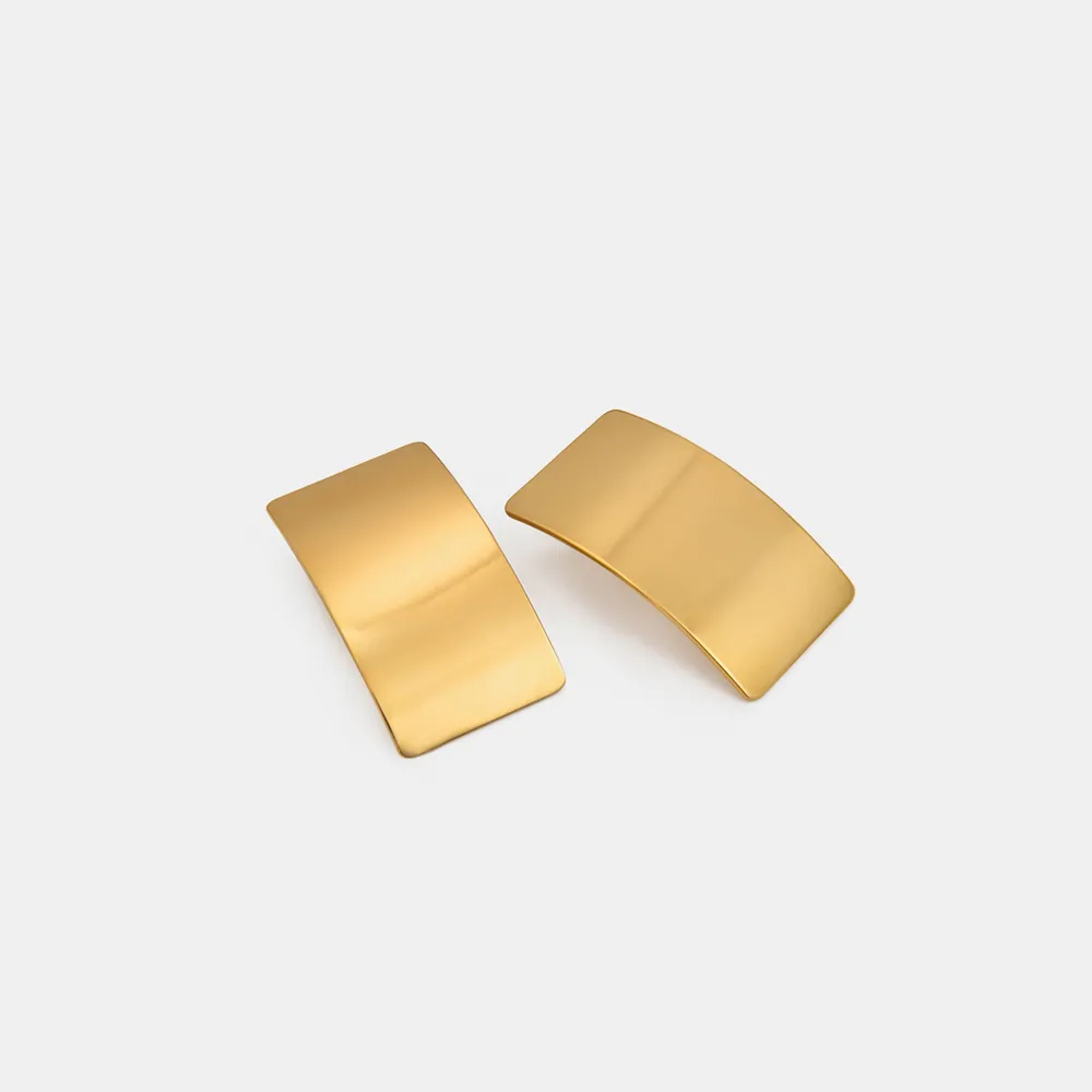 Stainless Steel Rectangle Earring, image 4