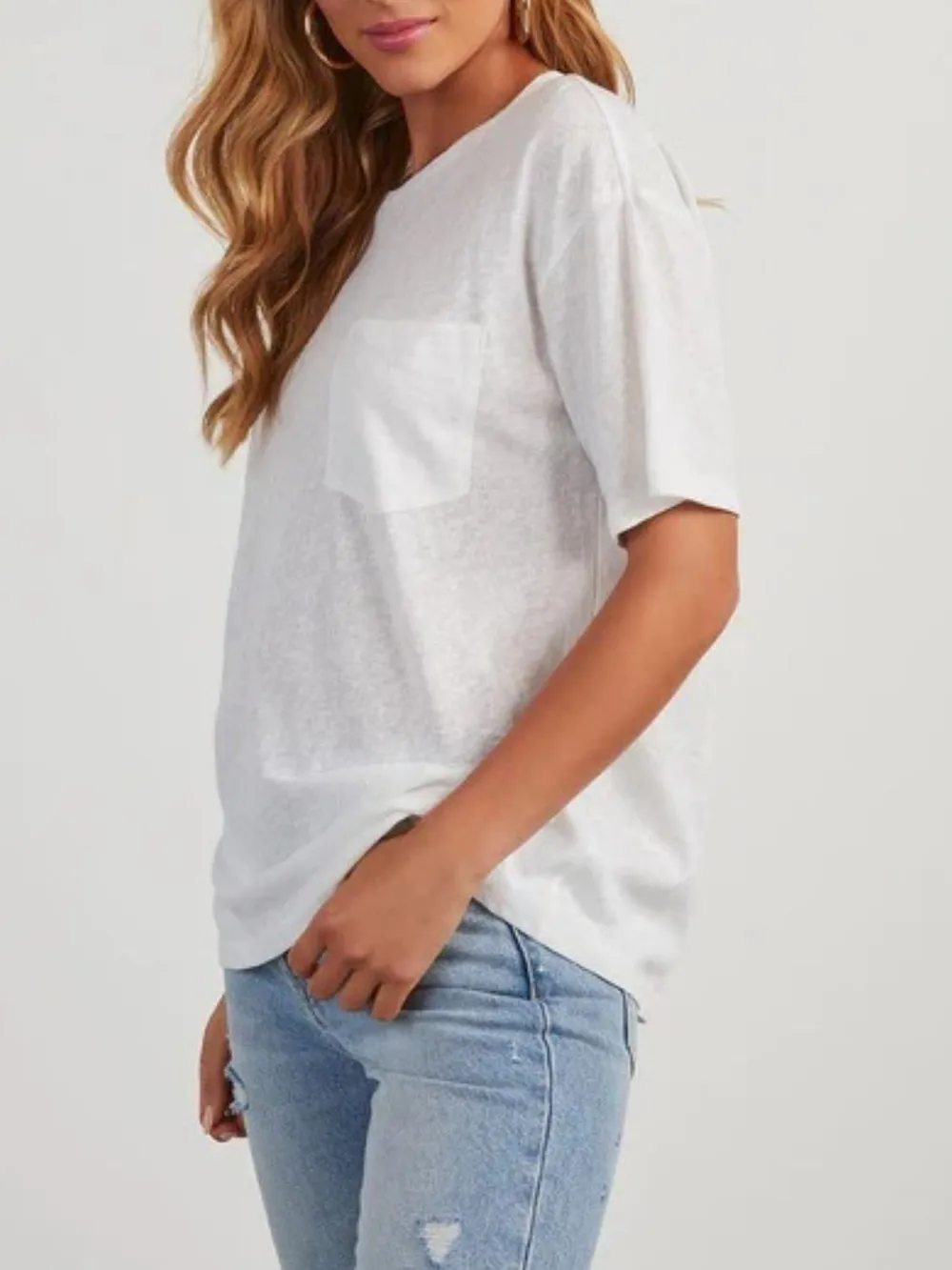 Round Neck Half Sleeve T-Shirt, image 4
