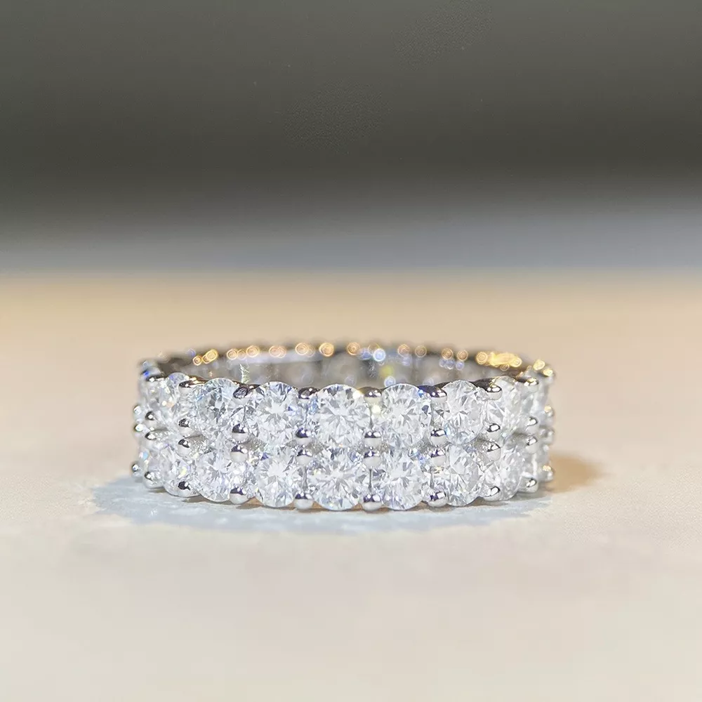 925 Sterling Silver Moissanite Ring, image 5