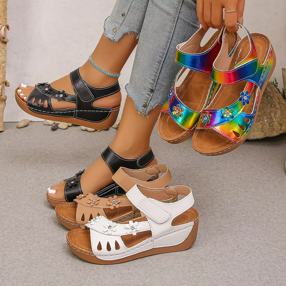 Open Toe Wedge Sandals, image 2
