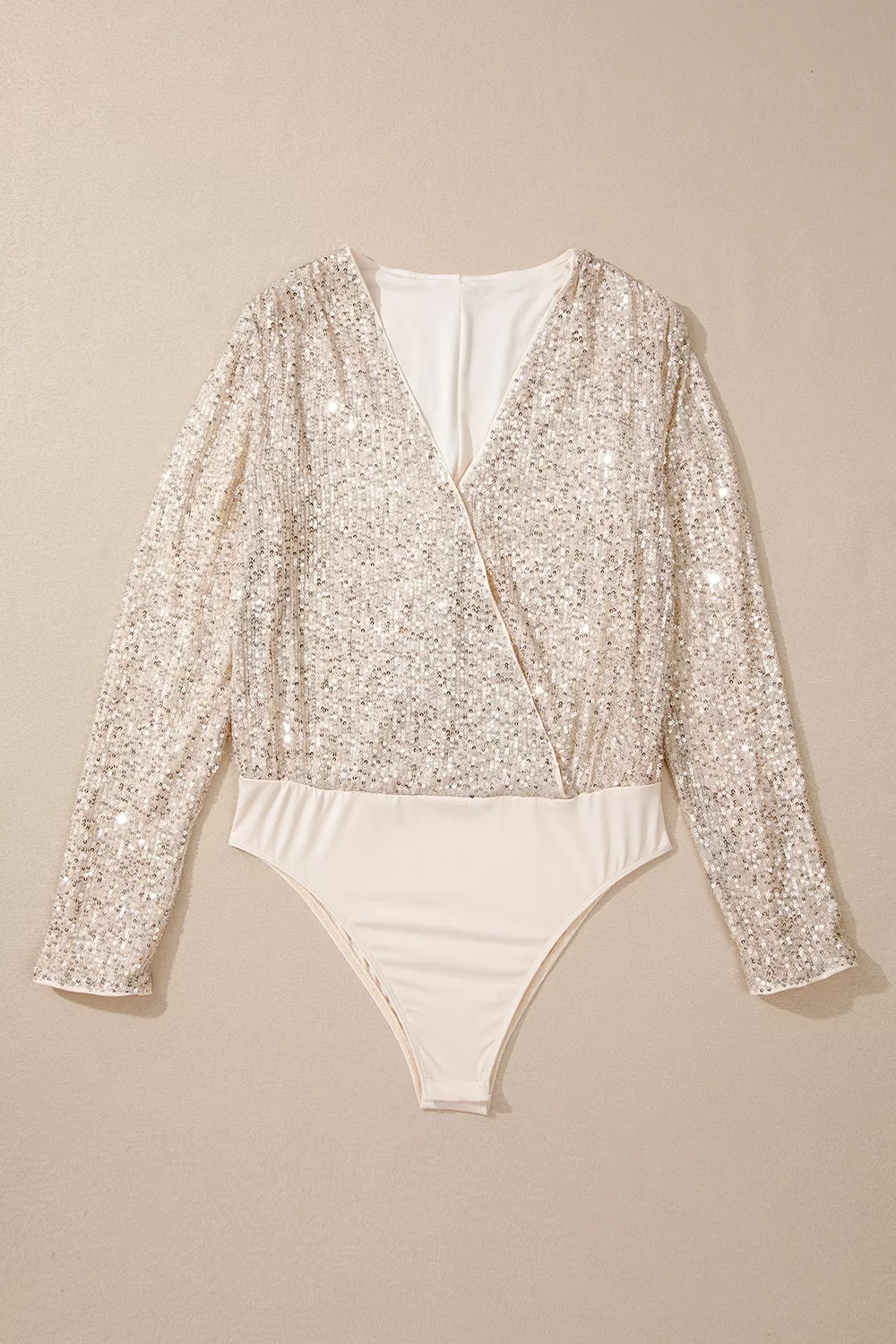 Sparkling Sequin Long Sleeve Bodysuit, image 11