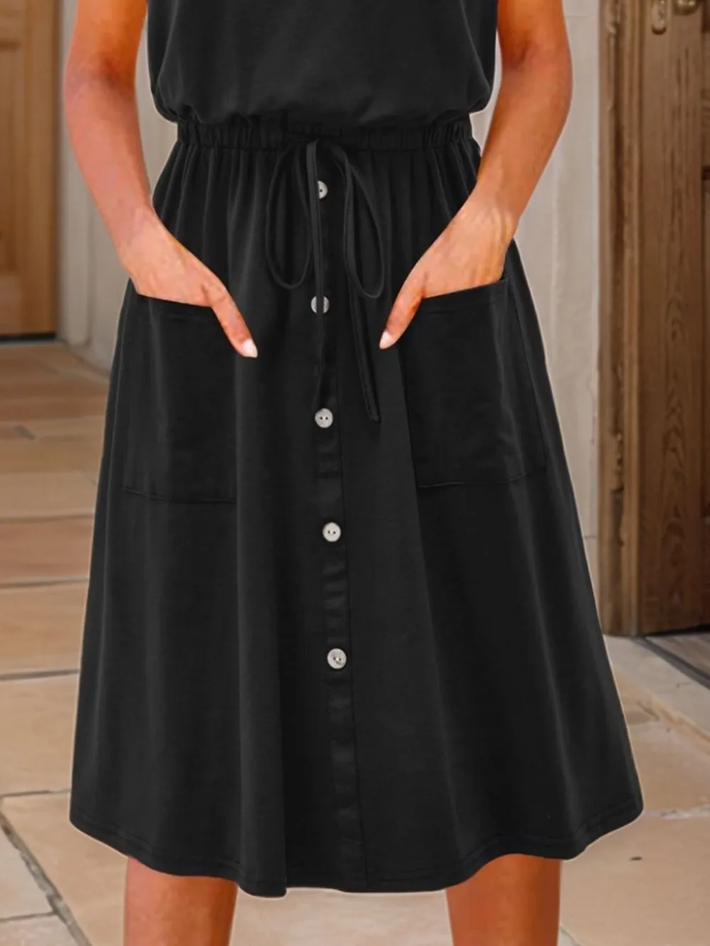 Full Size Round Neck Sleeveless Tank Dress Plus Size, image 10