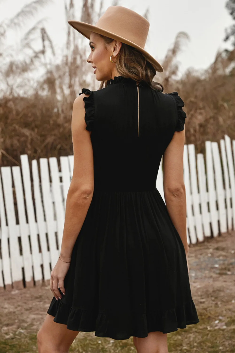 Ruffled Sleeveless Mini Dress, image 4