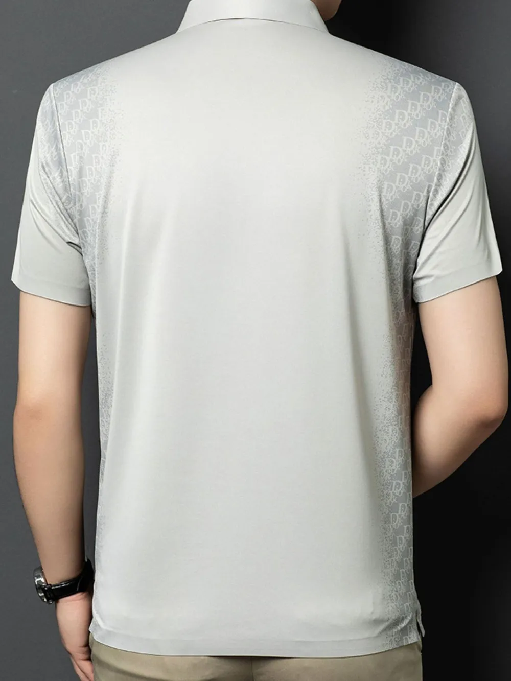 Men's Plus Size Button Detail Short Sleeve Polo, image 4