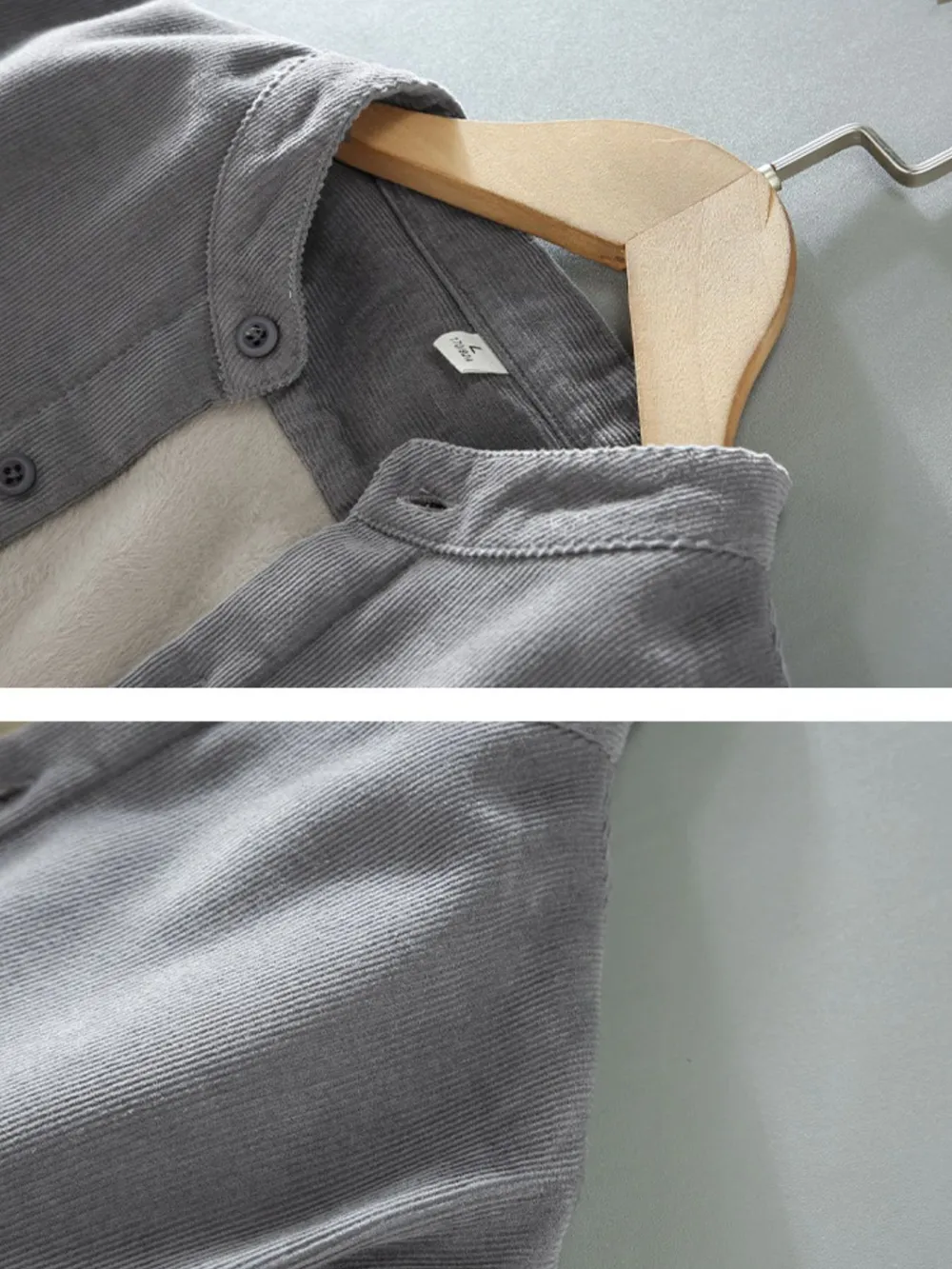 Men's Plus Size Button Up Long Sleeve Jacket, image 5