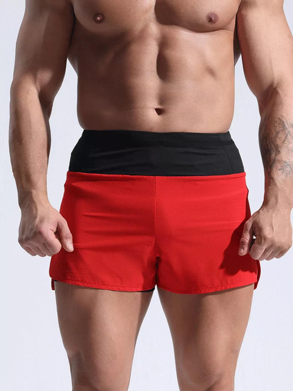 Men's Full Size Contrast Active Shorts Plus Size, image 11