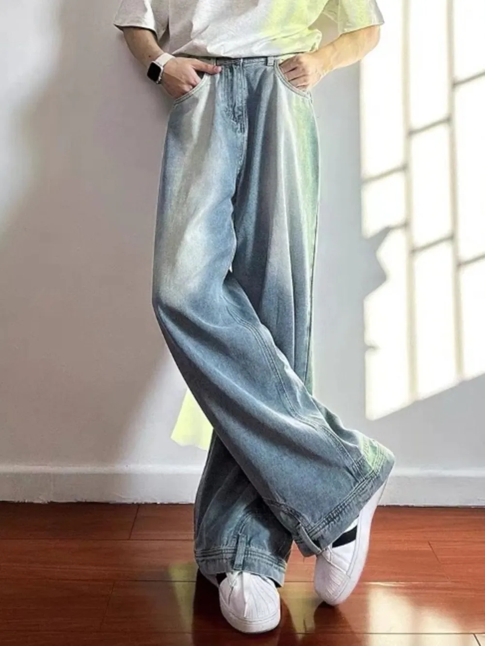 Men's Full Size Wide Leg Jeans Plus Size, image 3