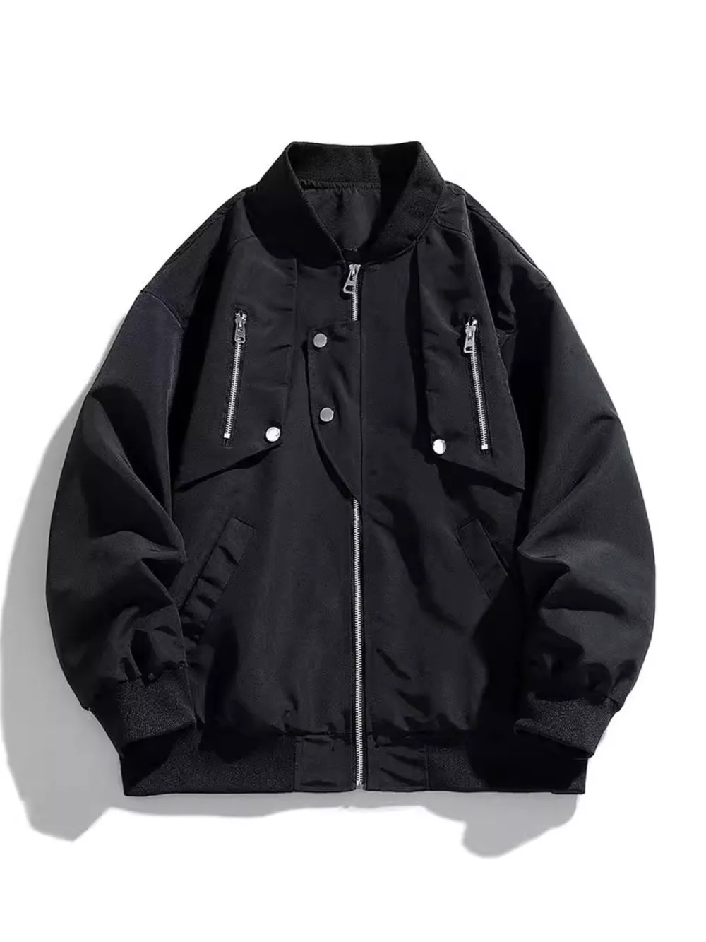 Men's Plus Size Casual Lightweight Bomber Jacket, image 3