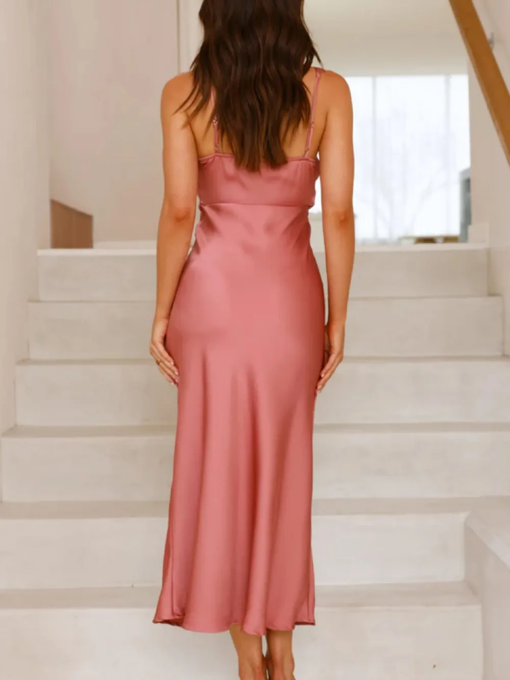 Satin Asymmetrical Midi Dress, image 27