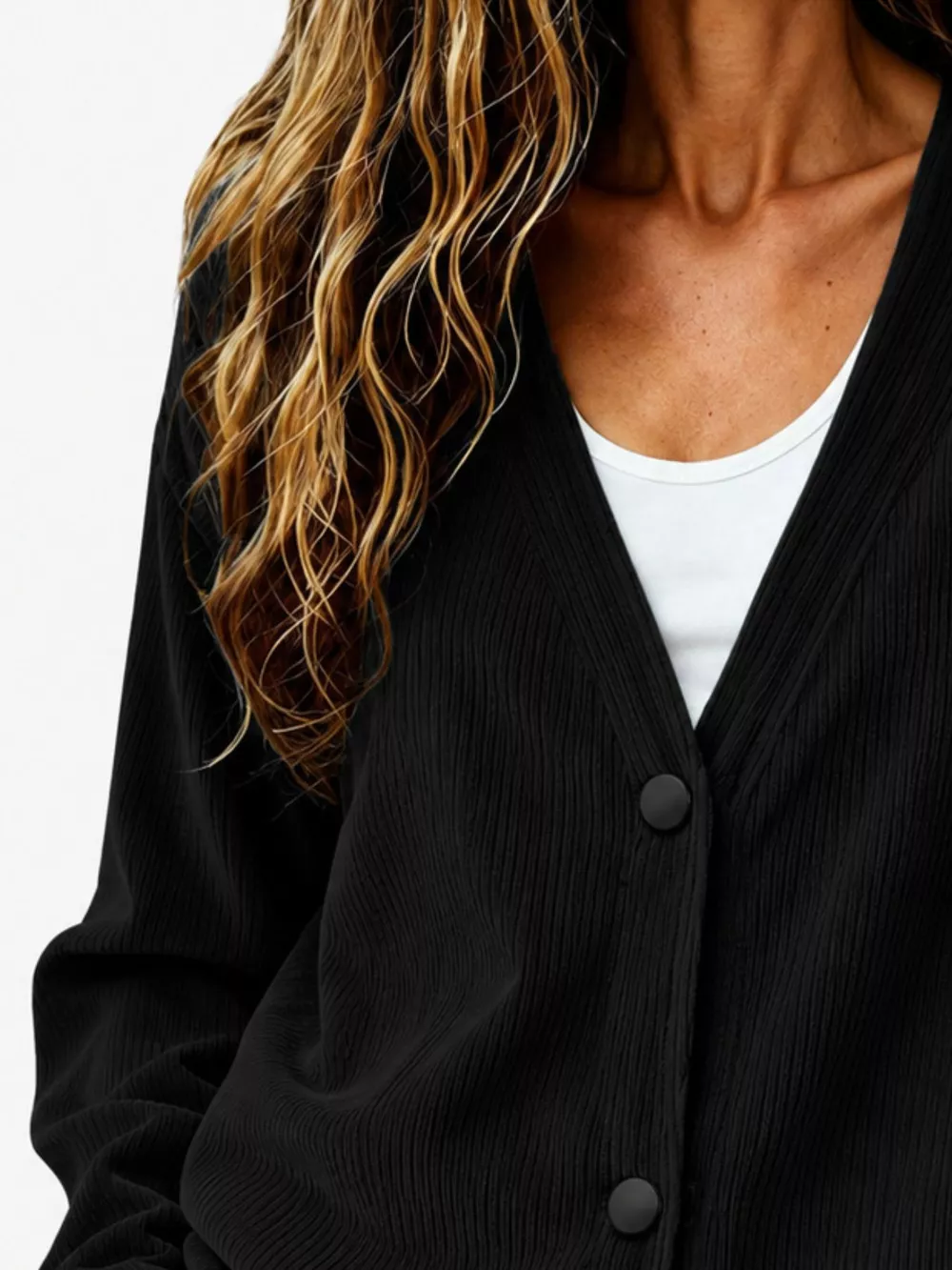 Casual Corduroy Button-Up Cardigan, image 8