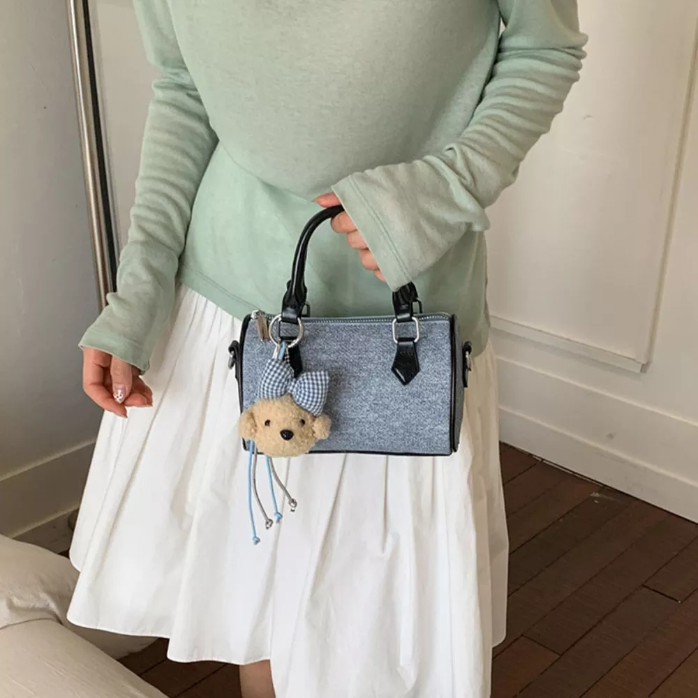 Denim Barrel Crossbody Bag, image 5