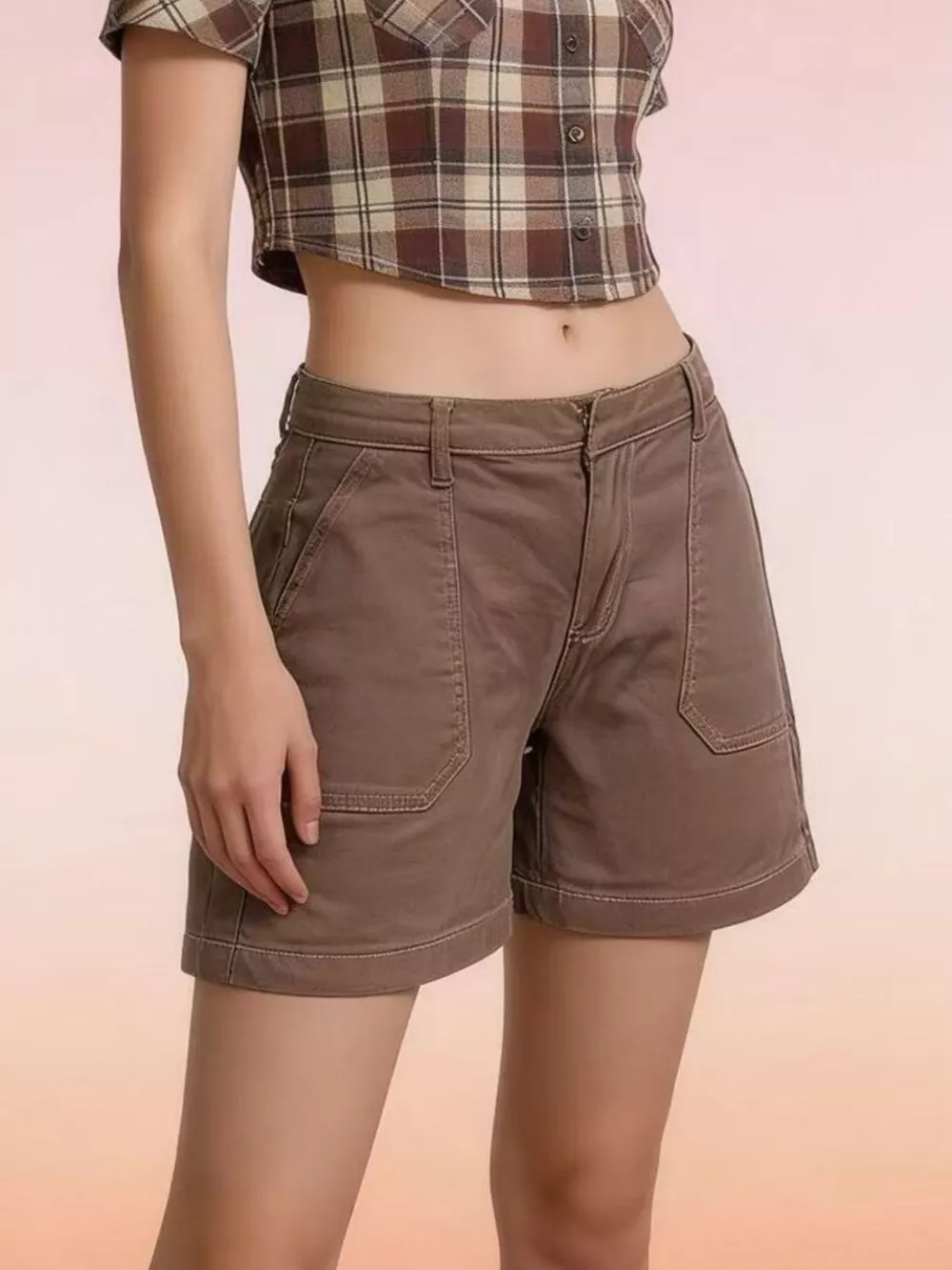 Pocketed Denim Shorts, image 7