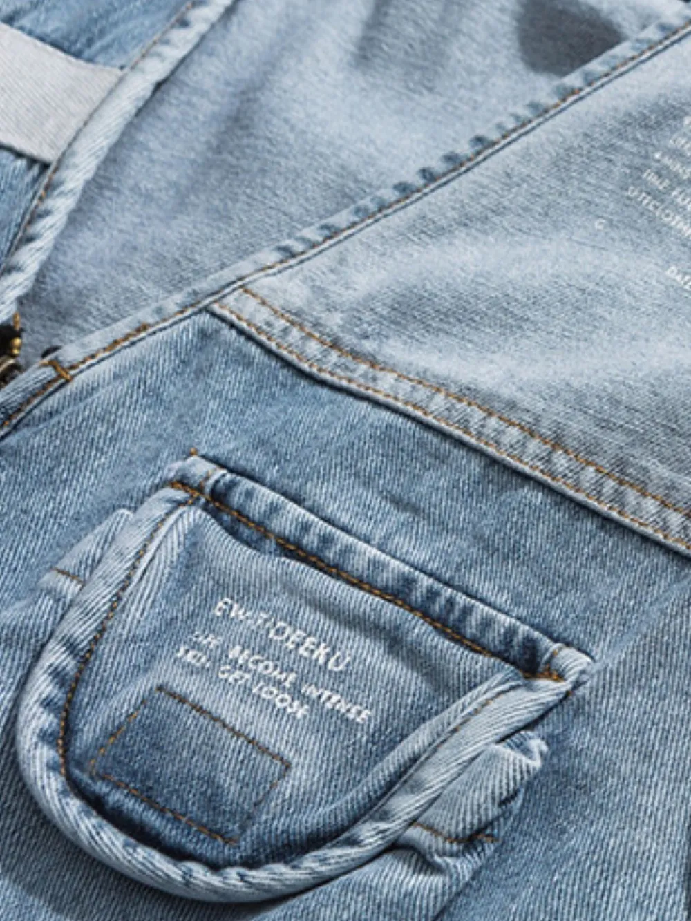 Multi-Pocket V-Neck Denim Vest, image 4