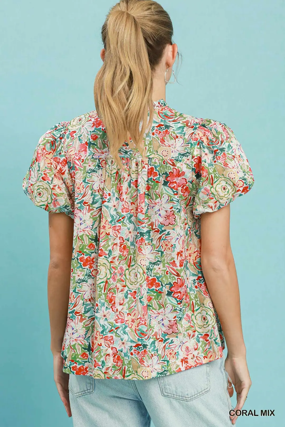 Floral Puff Sleeve Blouse, image 3