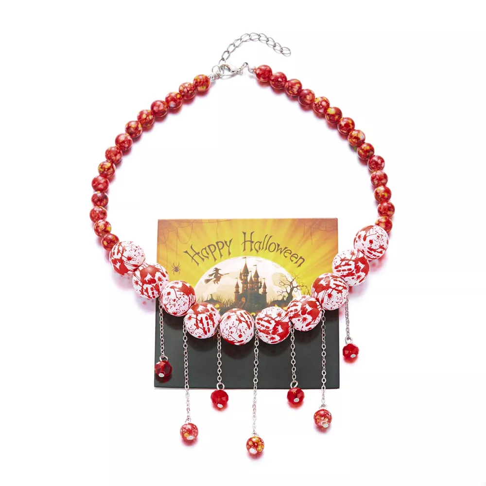 Halloween Theme Necklace with Dangling Beads, image 4