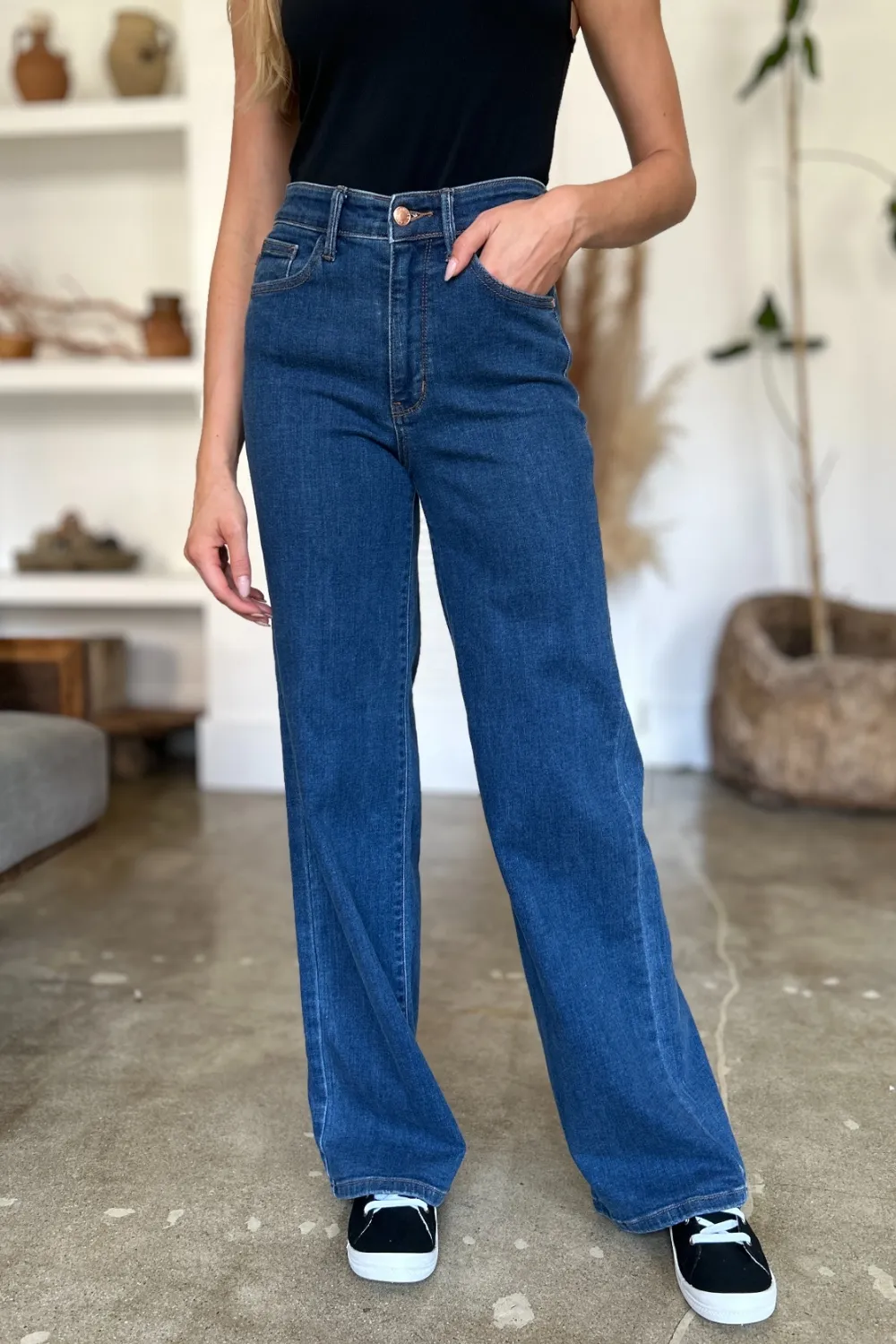 Full Size High Rise Straight Jeans, image 7
