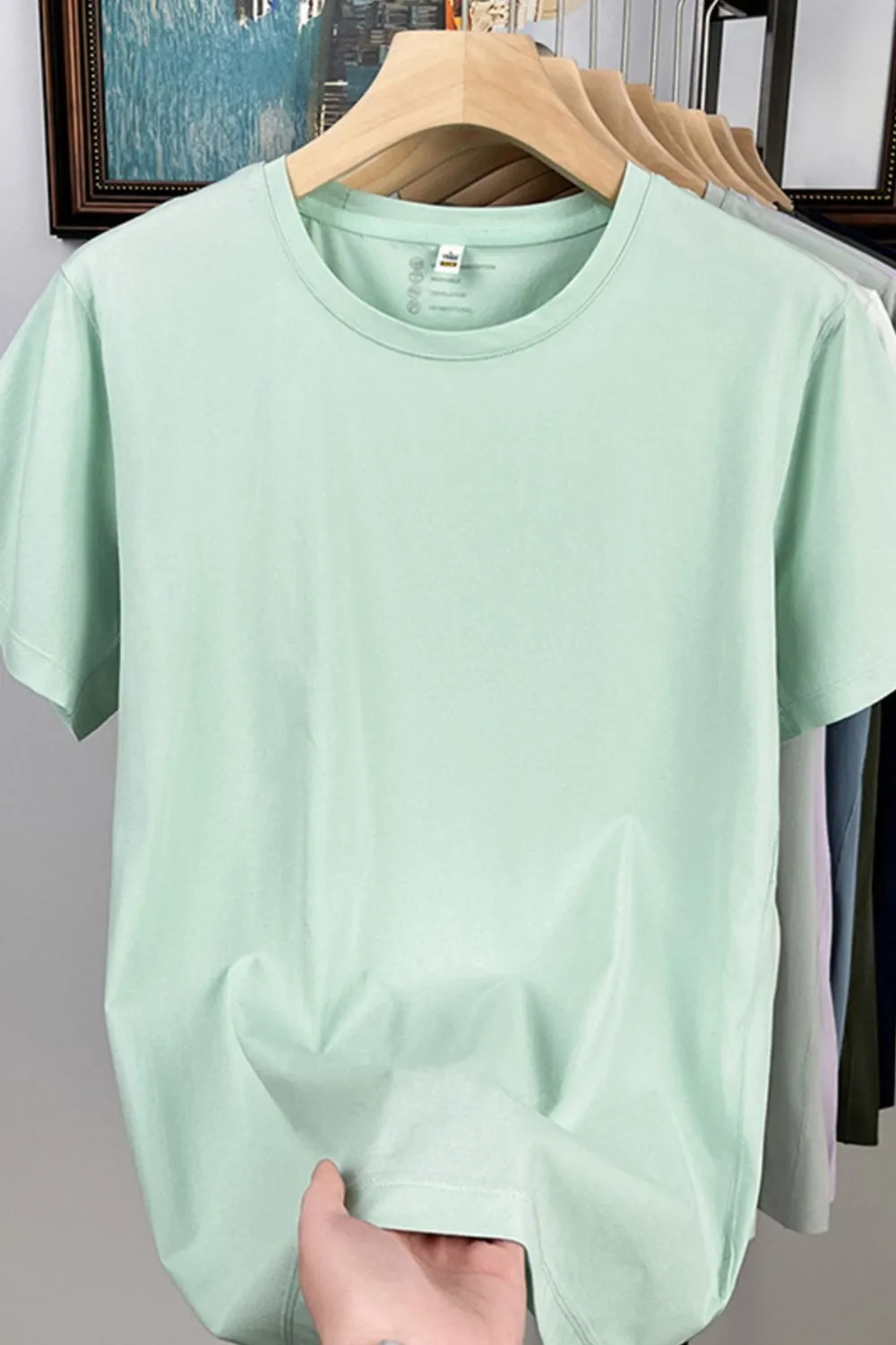 Men's Full Size Round Neck Short Sleeve T-Shirt Plus Size, image 5