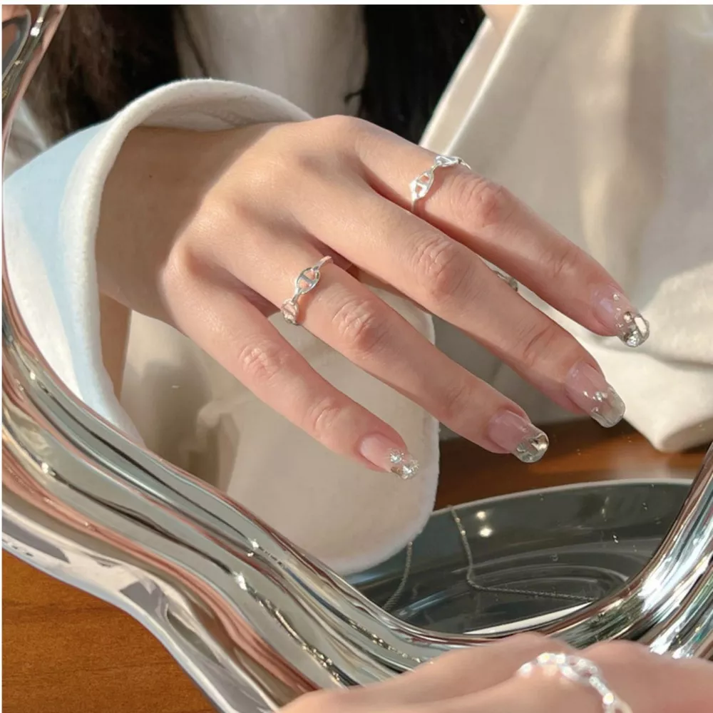 925 Sterling Silver Geometric Ring, image 6