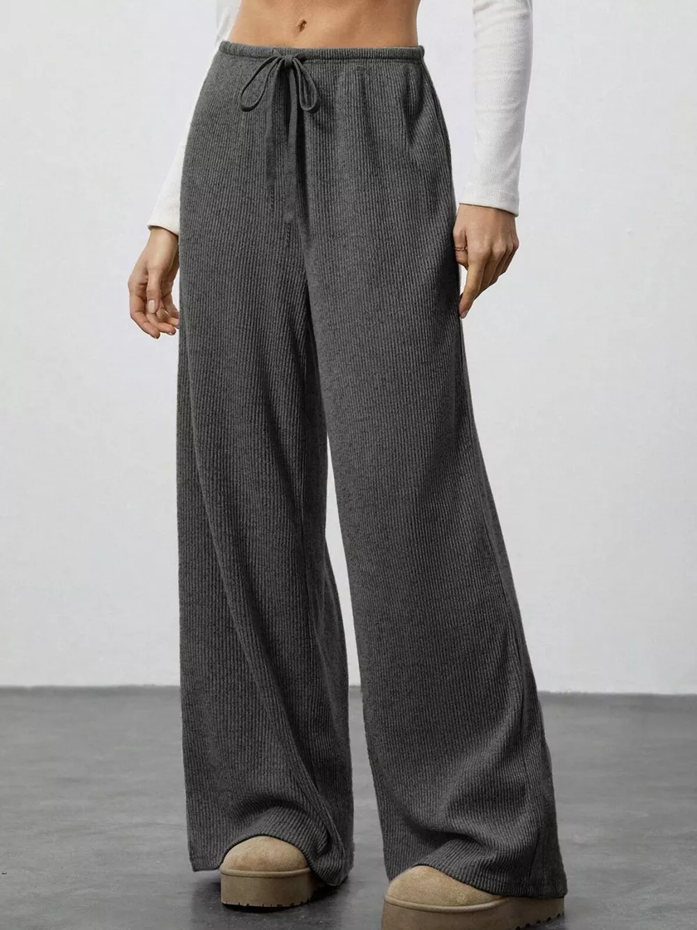 Relaxed Fit Wide Leg Pants, image 13