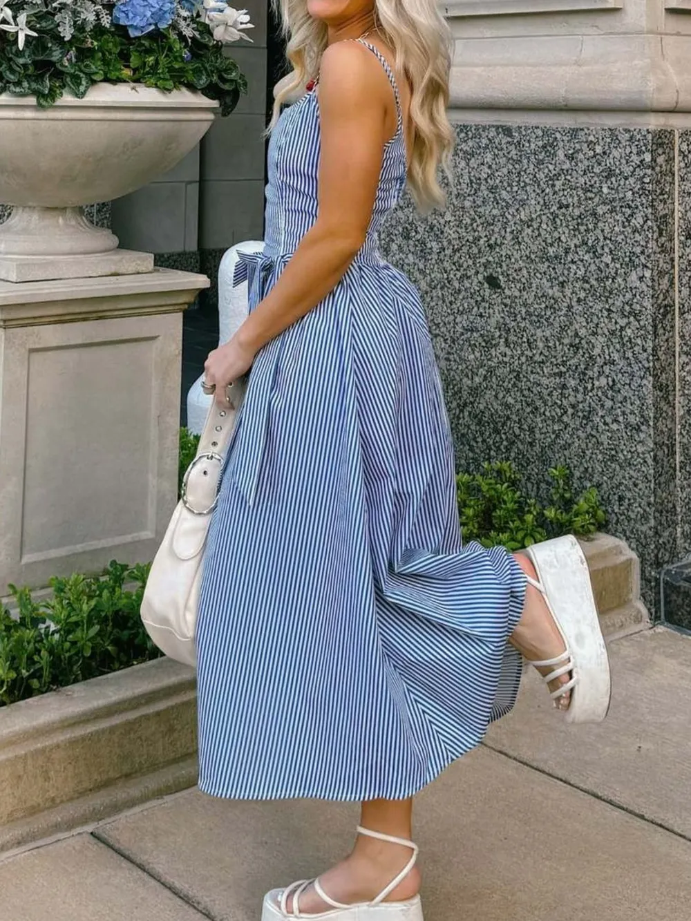 Bow Detail Midi Cami Dress, image 14