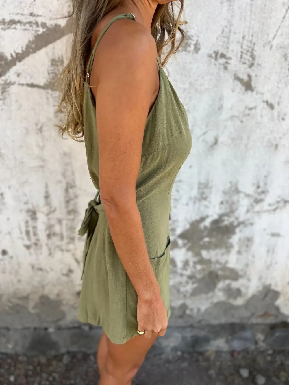 Full Size Button-Front Belted Cami Romper Plus Size, image 12