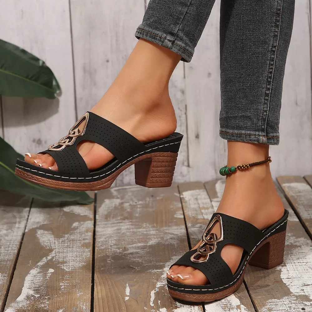 Open Toe Block Heel Sandals, image 9