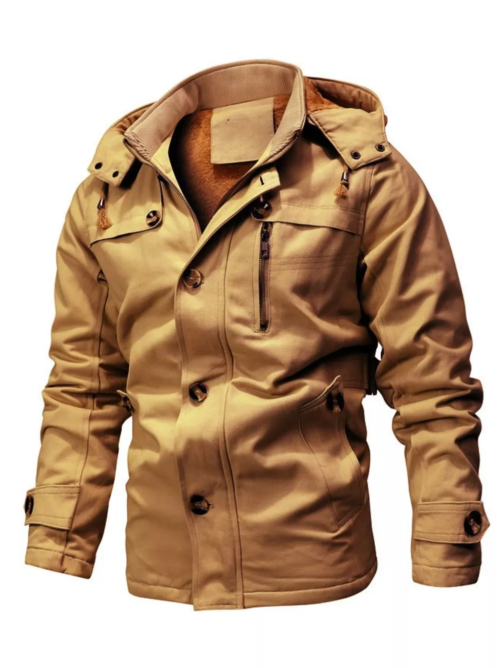 Men's Plus Size Zip Up Lightweight Bomber Jacket, image 5