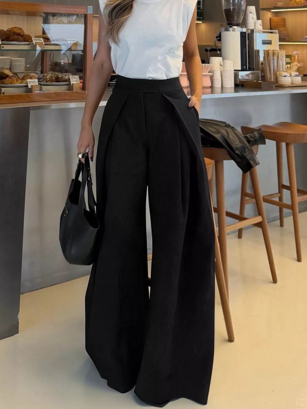 High-Waisted Wide-Leg Pants, image 7