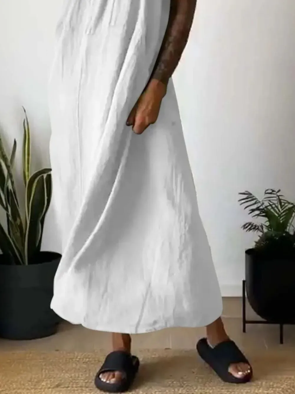 Full Size Ruched Cami Maxi Dress with Pockets Plus Size, image 24