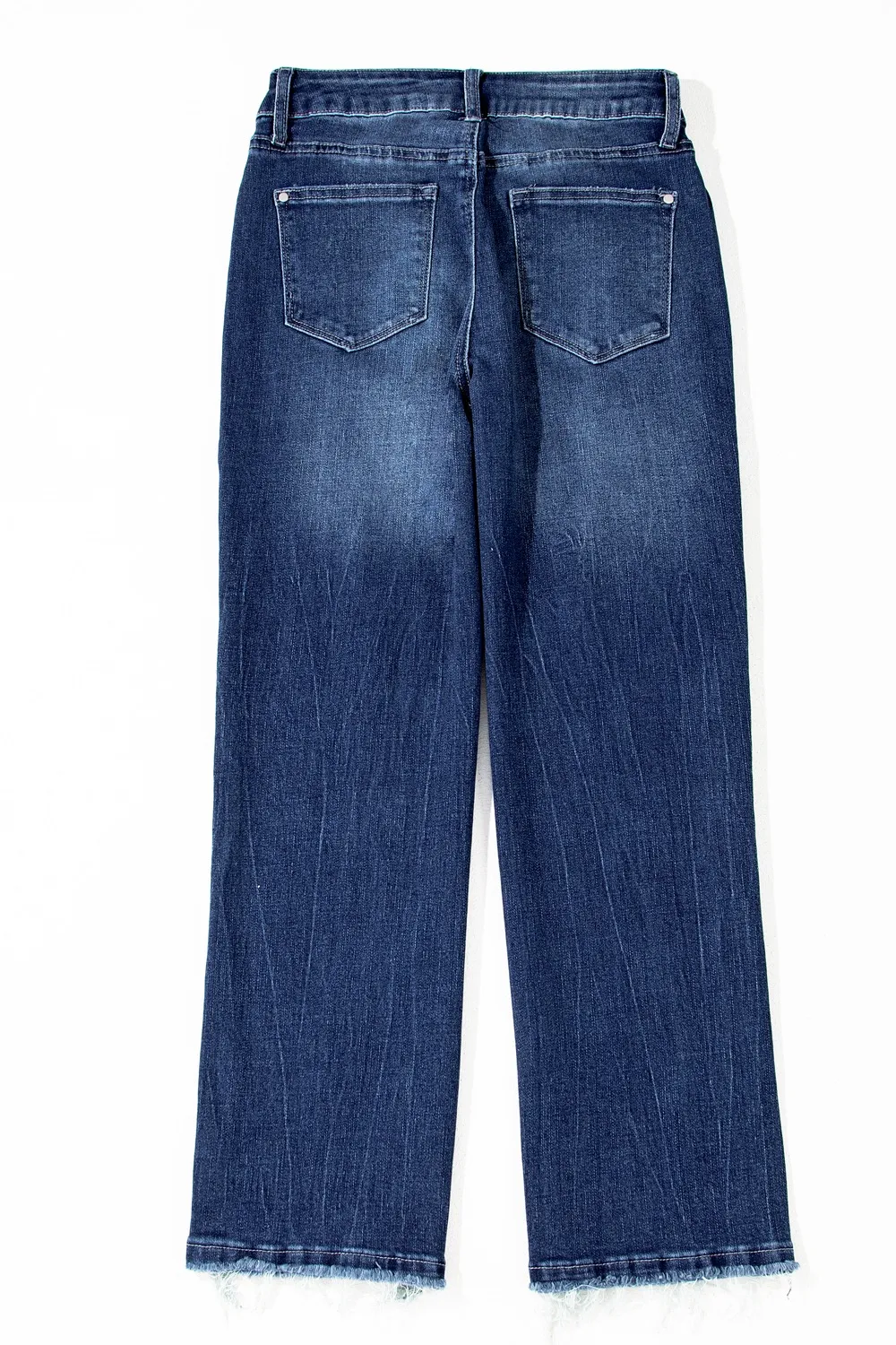 Mineral Wash Raw Hem High Waist Flared Jeans, image 13
