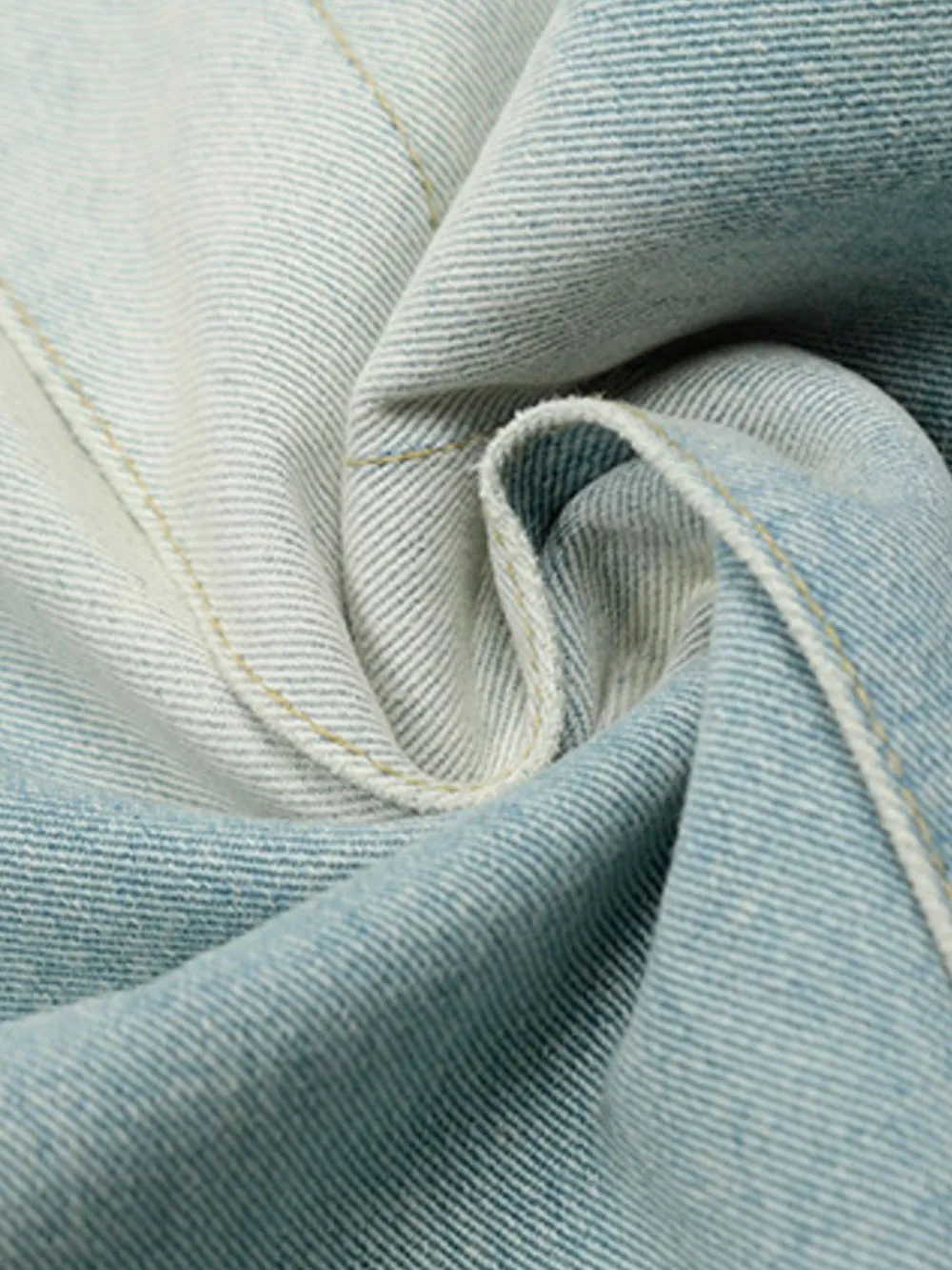 Men's Wash Pleated Wide Leg Jeans, image 5