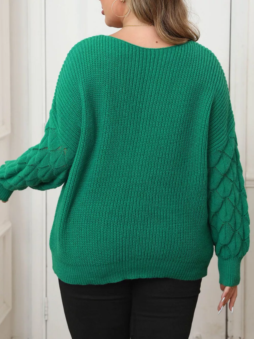 Plus Size Butterfly Dropped Shoulder Sweater, image 10